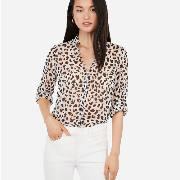 Express portofino slim blouse XS - Picture 2 of 5